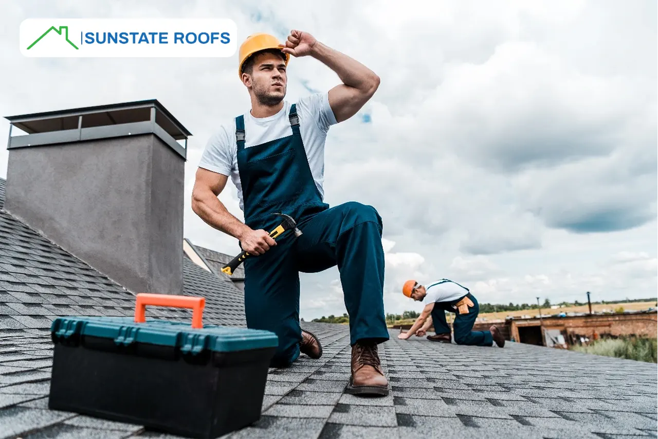 Roofing experts conducting DIY roof inspections in Central Florida. Highlights include roof maintenance tips, roof checks, and DIY maintenance for flat and commercial roofs. A guide for Florida homeowners to ensure roof safety and longevity with DIY roof maintenance and replacement strategies