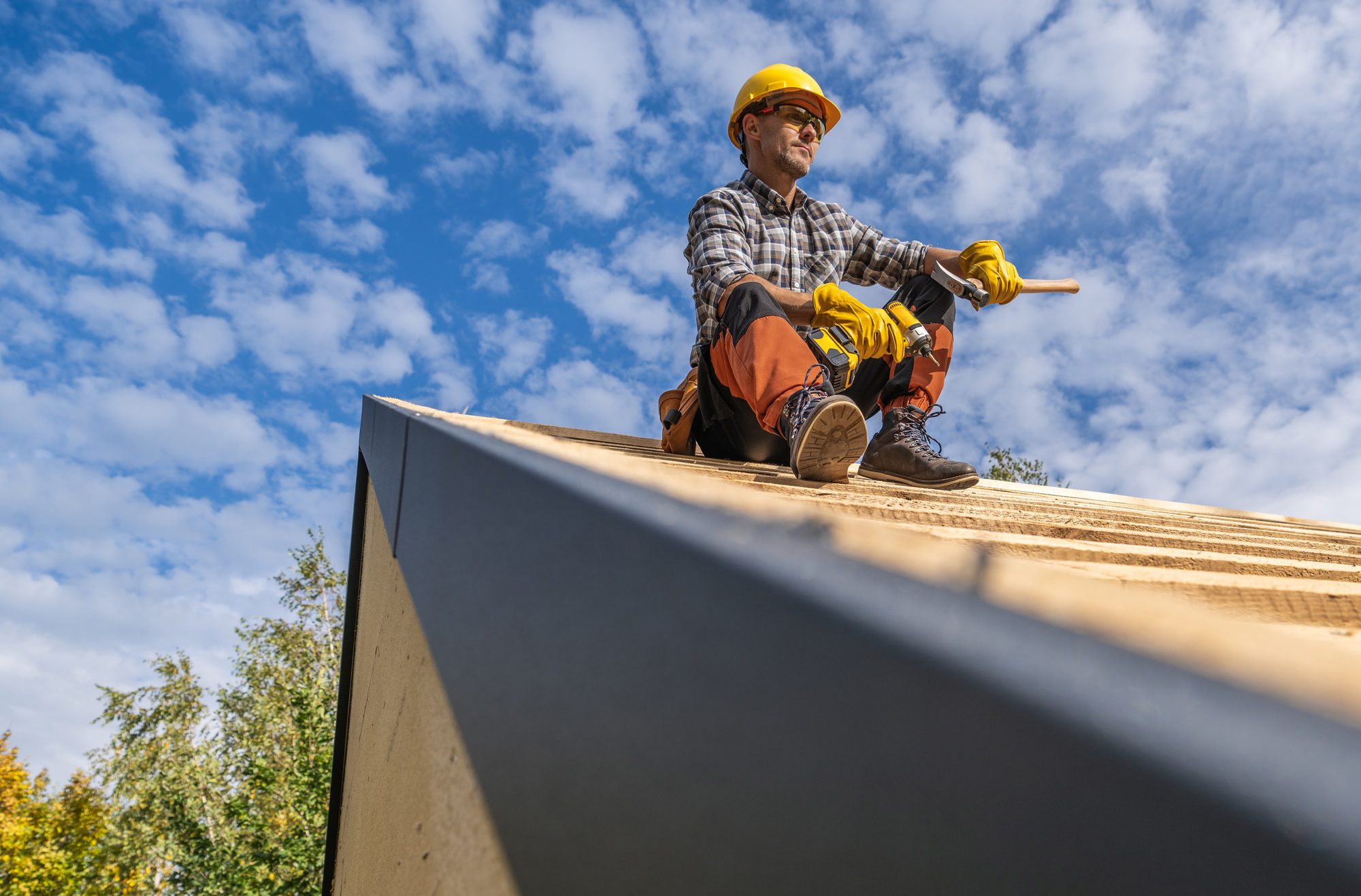 Roofing Contractor in Clermont | Short Break During Construction Project
